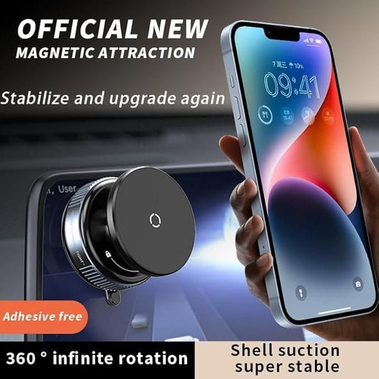 Magnetic Suction Phone Holder – Snap. Rotate. Go.