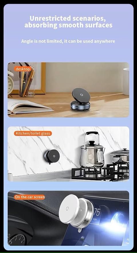 Magnetic Suction Phone Holder – Snap. Rotate. Go.